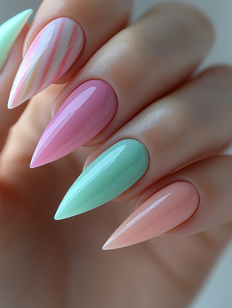 photo ongle pastel